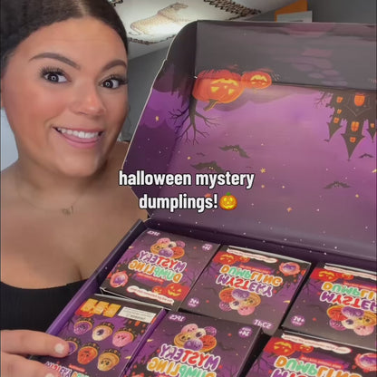 Squishy misterioso di Halloween a forma di raviolo con glitter | Squishy in blind box | Confezione da 5 o scatola singola