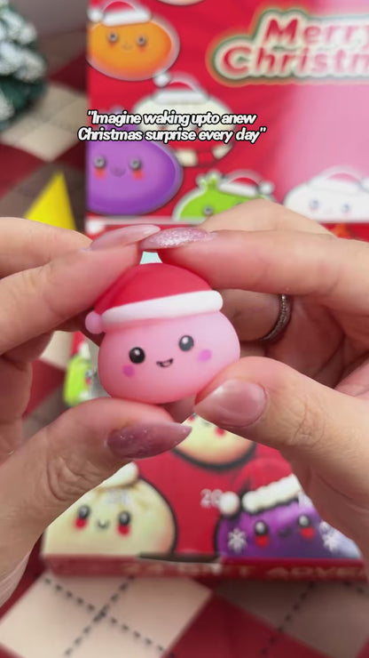 Calendário do Advento 2026 de Squishies de Natal | Calendário de Contagem Decrescente de Natal com Fidgets | Caixa com 24 Dias de Surpresas com Brinquedos Squishy | Brinquedos de Natal para Enchimento de Meias, Presente de Natal