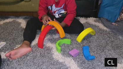 Montessori Wooden Rainbow Stacking Toy