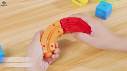 Onenazo Elektrisches Eisenbahn-Schienenset – 51, 81, 123 Teile